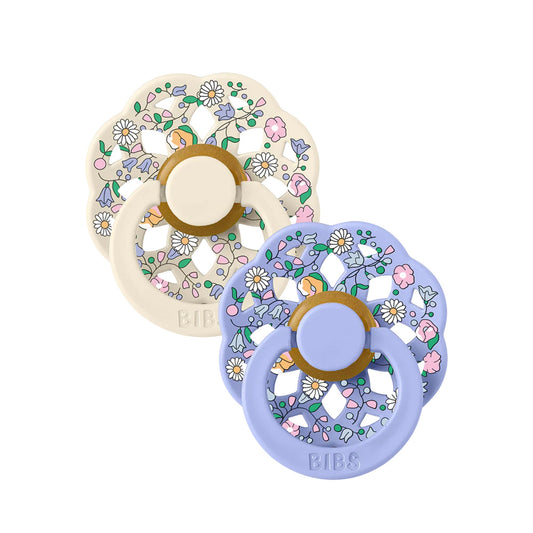 BIBS x LIBERTY Boheme 2 Pack Chloe Meadow - Ivory Mix Round Latex
