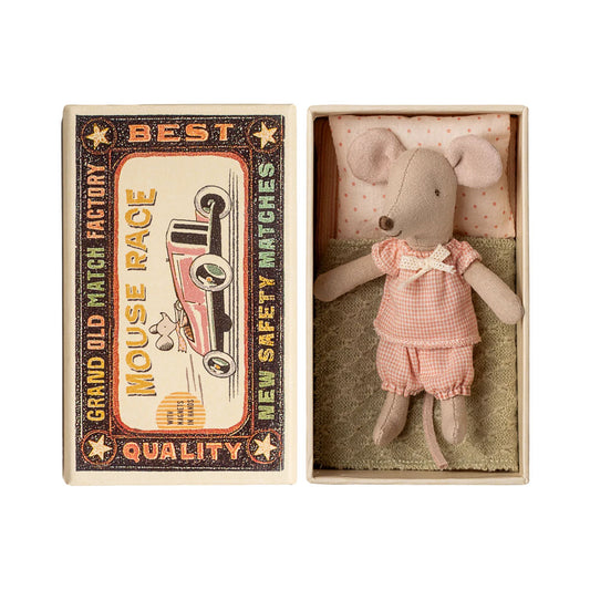 Maileg - Little Sister Mouse in Matchbox