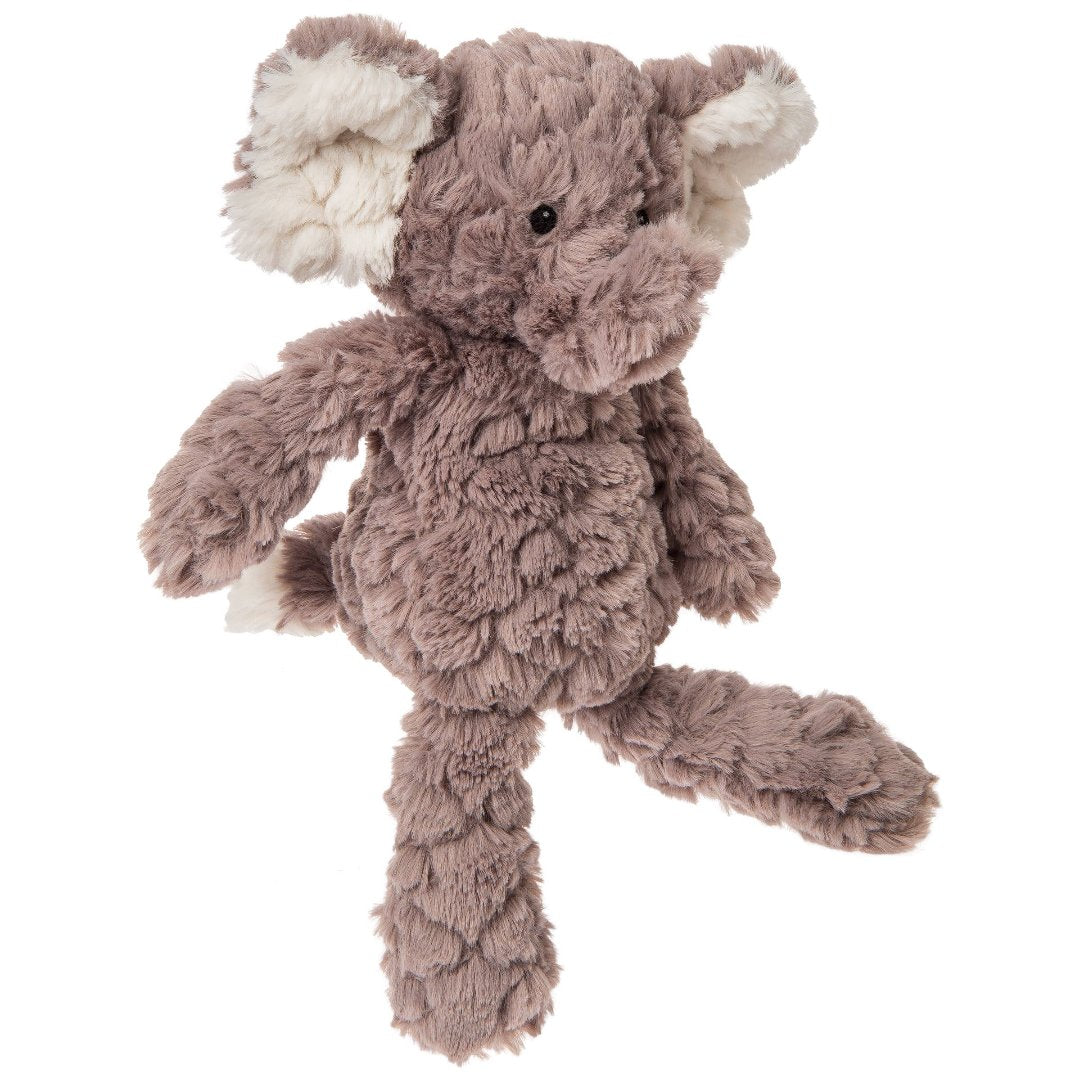 Soft grey elephant with cream colored ears