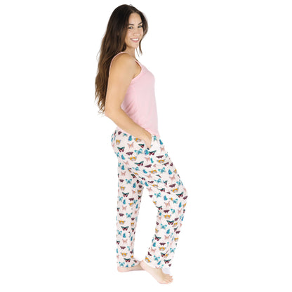 Wings of Paradise Butterflies Relaxed Bamboo Lounge Pajama Pants