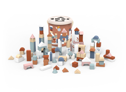 Speedy Monkey - Drum with 100 Blocks Shape Sorter