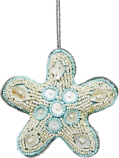 HS Seashells - Starfish Blue MOP & Beaded Ornament