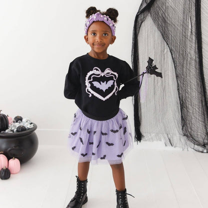 Sweet Wink - Bat Halloween Gemstone Headband - Kids Hair Accessories