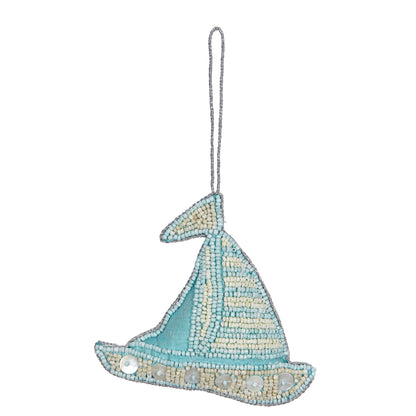 HS Seashells - Sailboat Blue MOP & Beaded Ornament