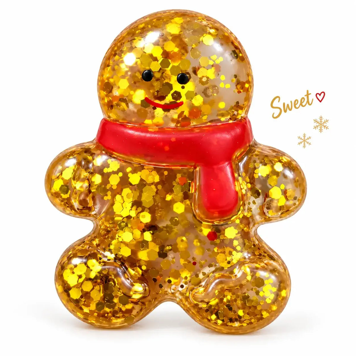 Toynex - Christmas Glitter Maltose Squishy Stress Toy-Santa, Reindeer, Snowman & Gift Box