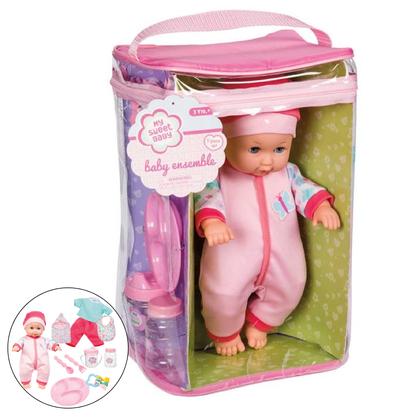 Toysmith - My Sweet Baby Deluxe Baby Ensemble 12-Piece Doll Playset