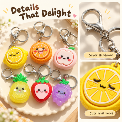 Toynex- Cute Fruit Fidget Button Keychain Stress Relief Toy