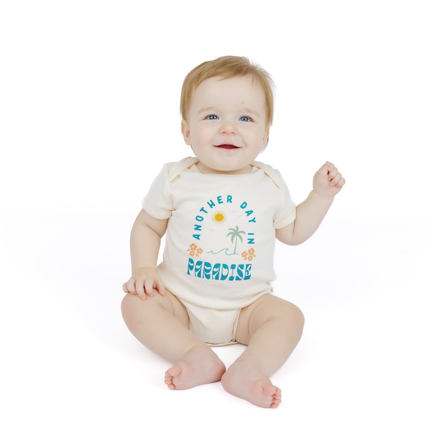 Another Day In Paradise Cotton Baby Onesie