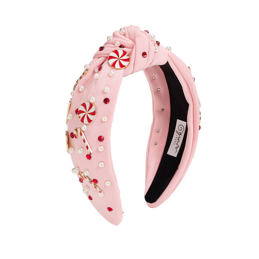 Sweet Wink - Candy Cane Christmas Gemstone Headband - Mommy and Me