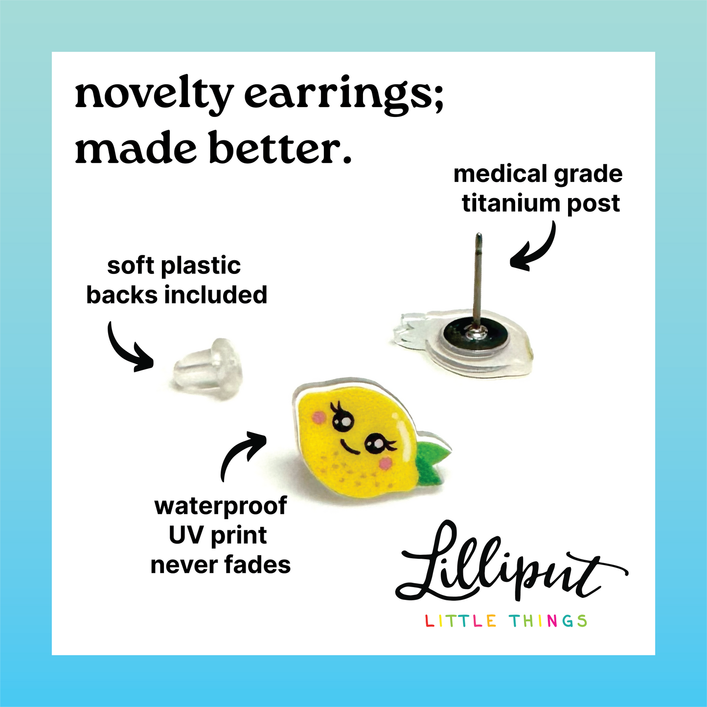 Lilliput Little Things - Narwhal Earrings // Animal Earrings