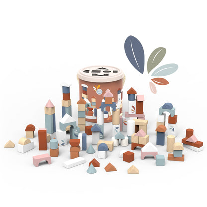 Speedy Monkey - Drum with 100 Blocks Shape Sorter