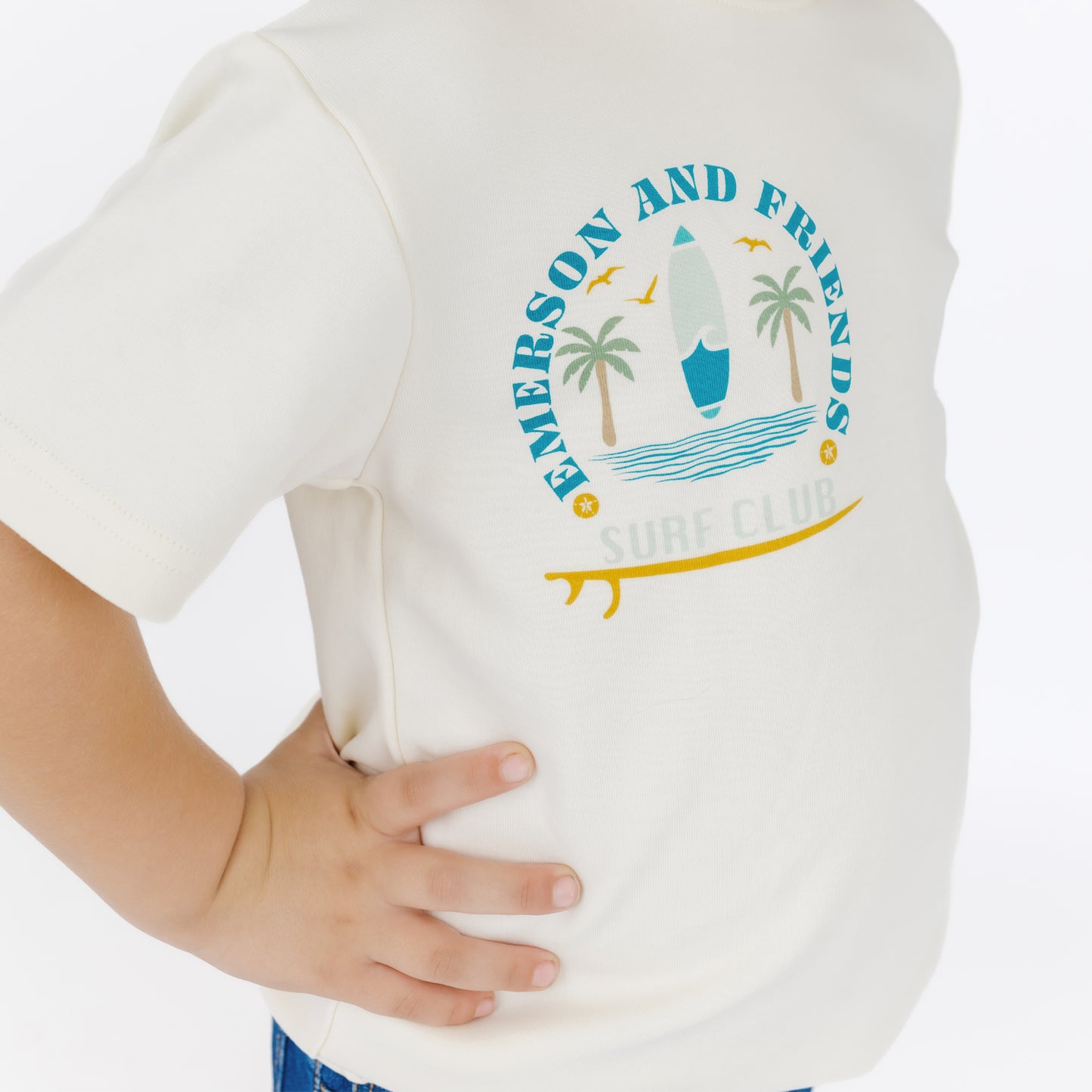 Emerson and Friends Surf Club Cotton Toddler Short Sleeve Shirt