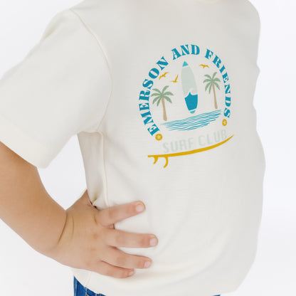 Emerson and Friends Surf Club Cotton Toddler Short Sleeve Shirt