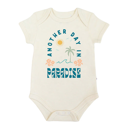 Another Day In Paradise Cotton Baby Onesie