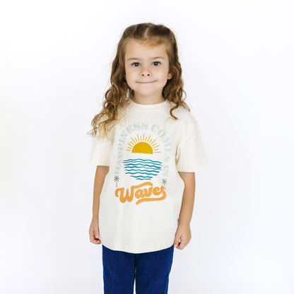 Happiness Comes In Waves Cotton Toddler Short Sleeve Shirt