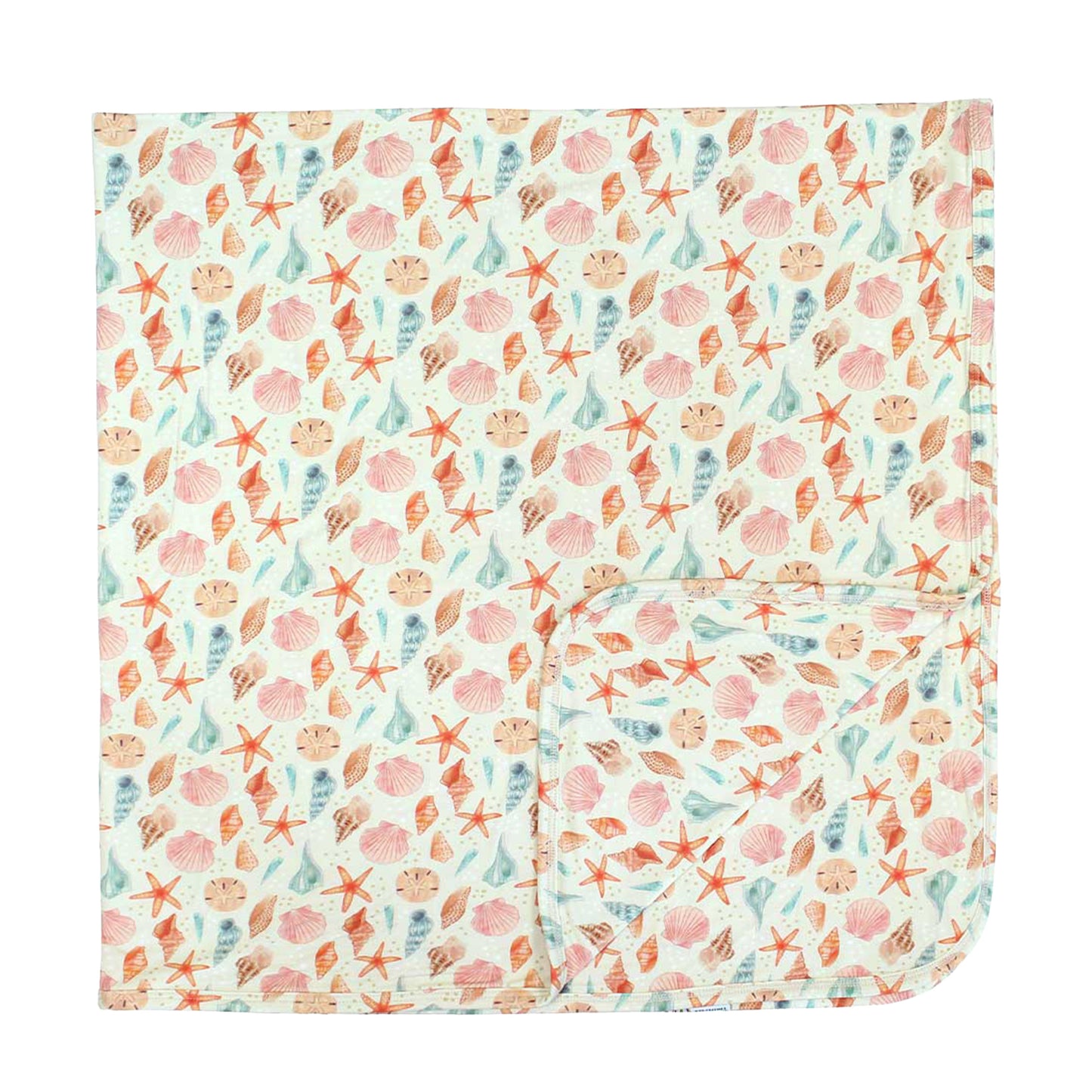 Sandy Seashells Luxury Bamboo Blanket