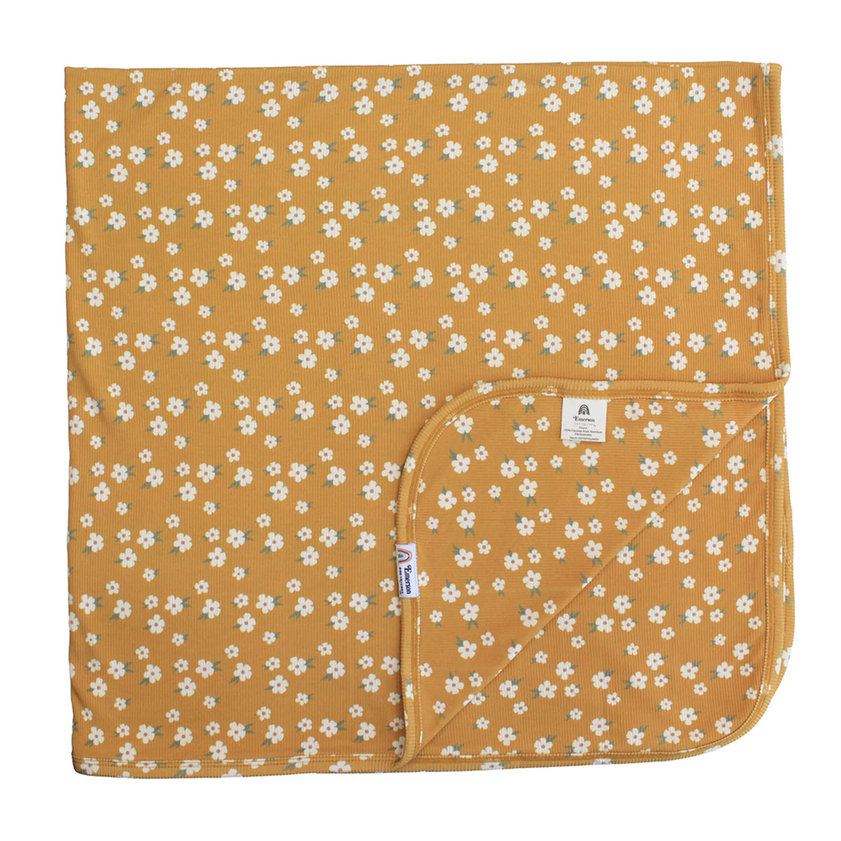 Floral-patterned bag on a white background