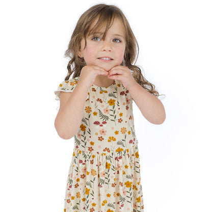 Toadstool Garden Short Sleeve Bamboo Twirl Dress