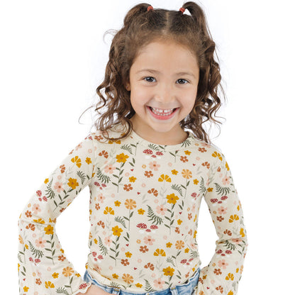 Toadstool Garden Girls Bell Sleeve Top