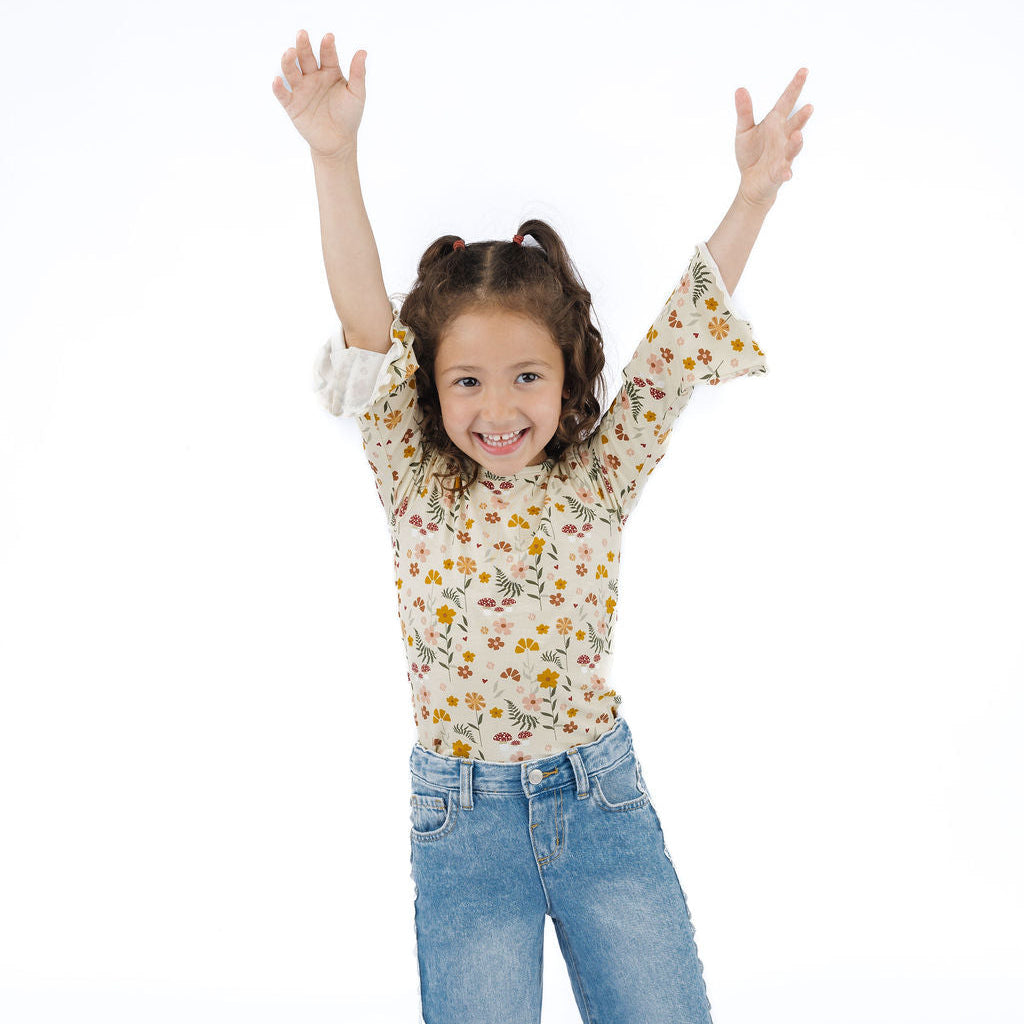 Toadstool Garden Girls Bell Sleeve Top