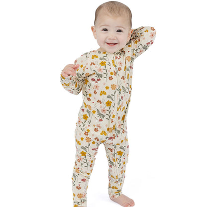 Toadstool Garden Bamboo Convertible Footie Romper