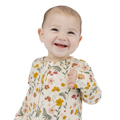 Toadstool Garden Bamboo Convertible Footie Romper