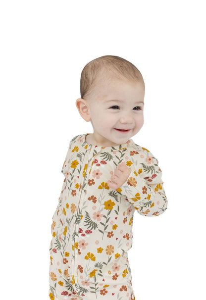 Toadstool Garden Bamboo Convertible Footie Romper