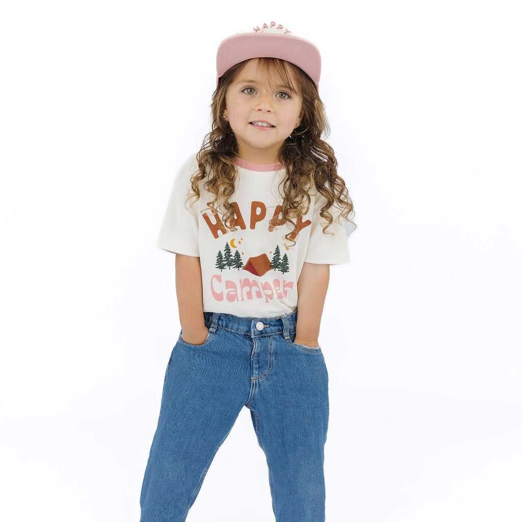 Happy Camper Cotton Toddler Short Sleeve Shirt