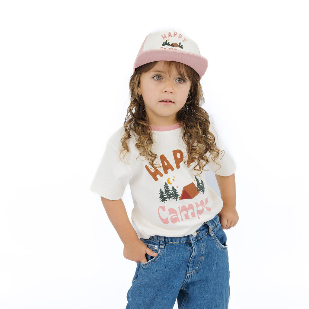 Happy Camper Cotton Toddler Short Sleeve Shirt