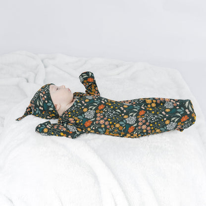 Moonlit Meadow Bamboo Gown and Hat Newborn Baby Gift Set