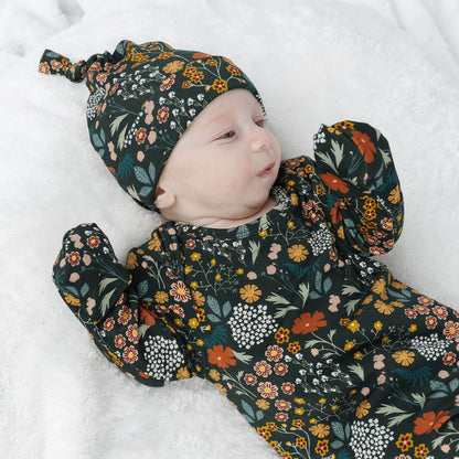Moonlit Meadow Bamboo Gown and Hat Newborn Baby Gift Set