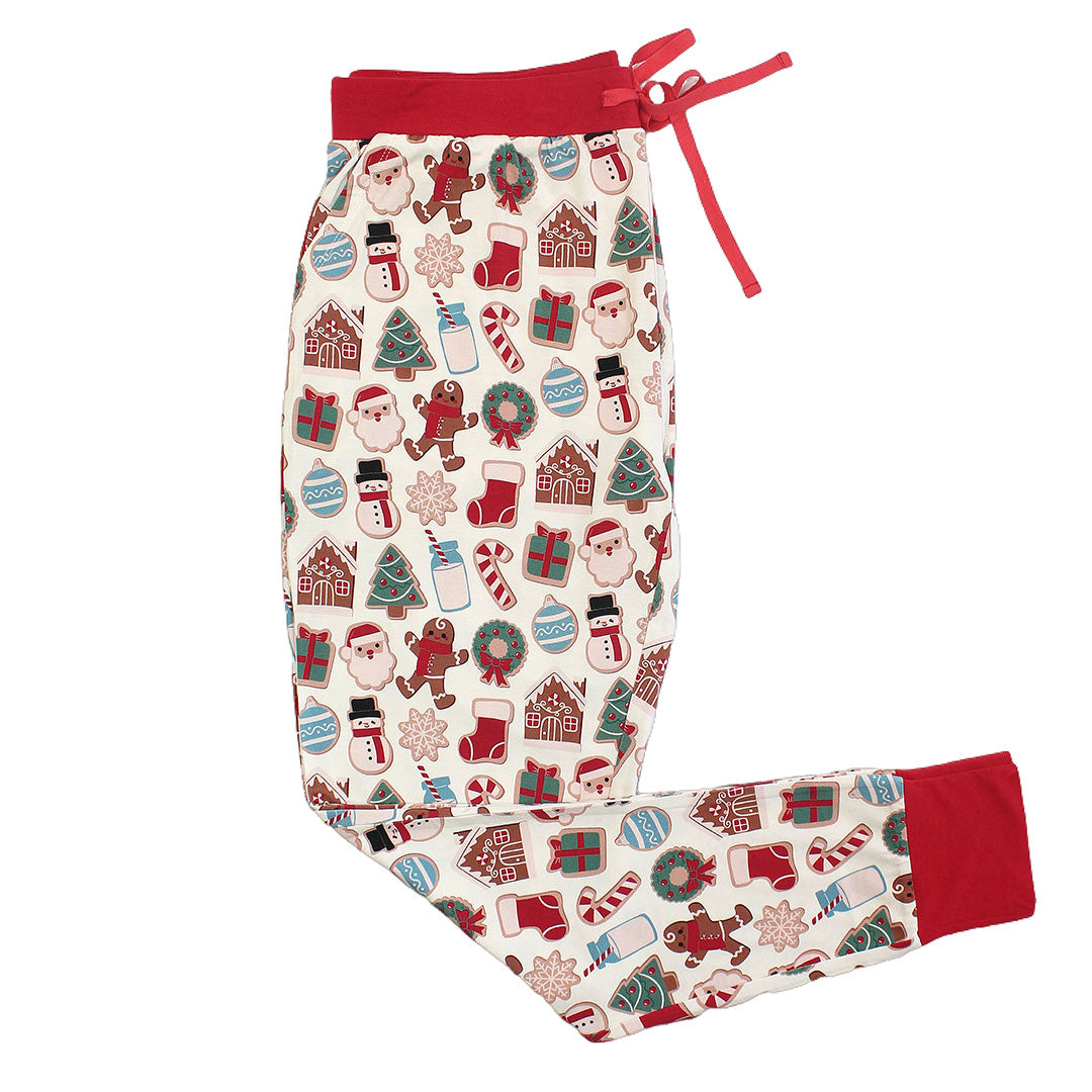 Milk and Cookies Christmas Bamboo Womens Jogger Pajama Pants