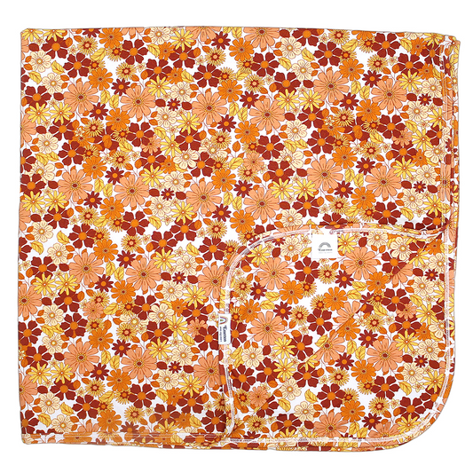 Fall Floral Luxury Bamboo Blanket