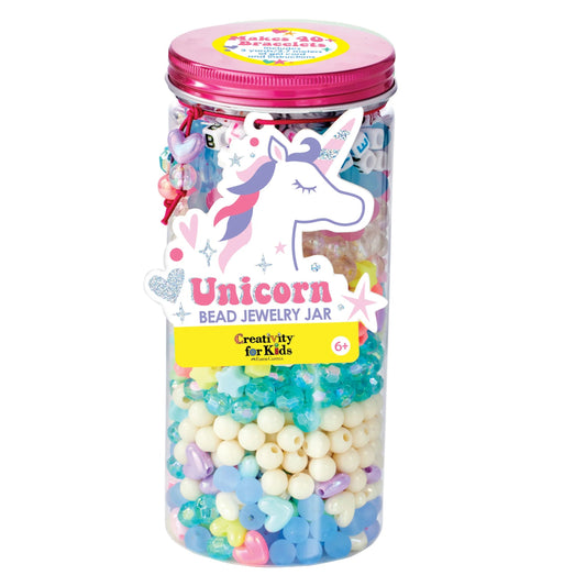 Can of beads for jewelry making on white background