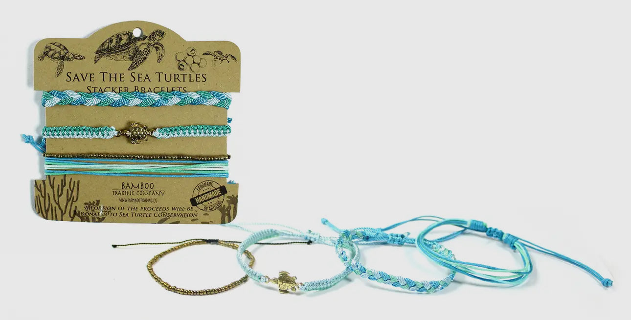 Save The Turtles Stacker Bracelet Set (Sold Separately)