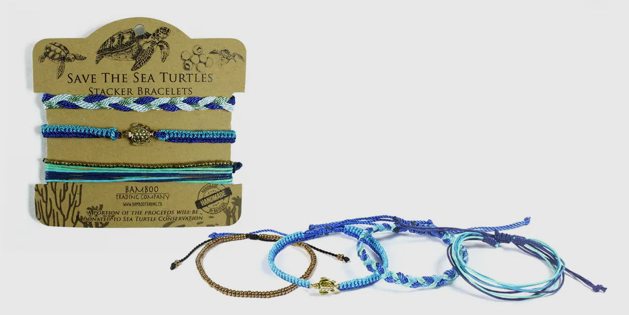 Save The Turtles Stacker Bracelet Set (Sold Separately)