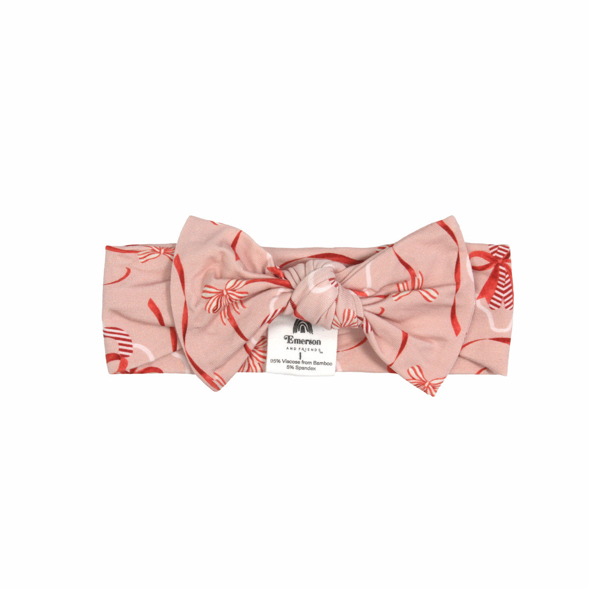 Candy Cane Coquette Bamboo Baby Headband