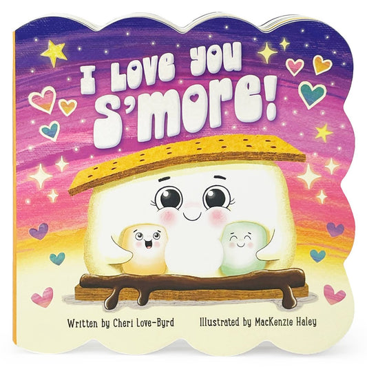 board book with a animated s'more on the front hugging baby marshmallows