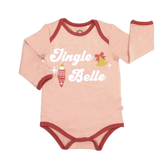 *Final Sale* Jingle Belle Christmas Viscose Bamboo Terry Ringer Baby Onesie