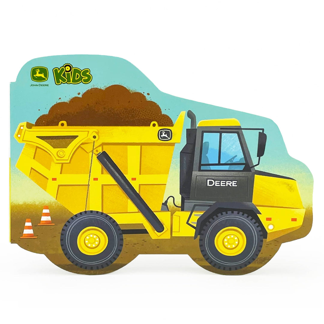 a book shaped like a dump truck full of dirt