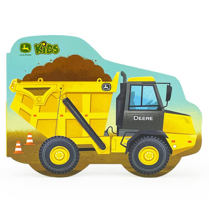 a book shaped like a dump truck full of dirt