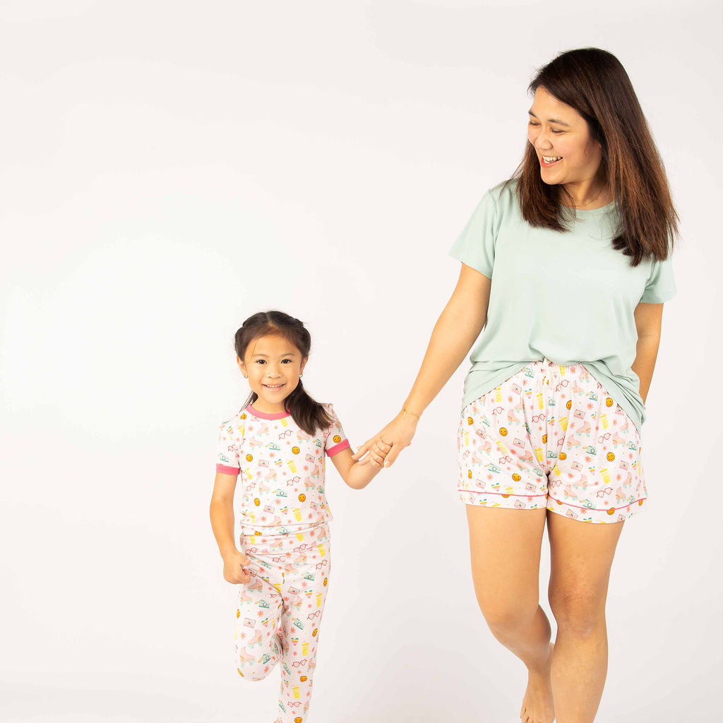 Let the Good Times Roll Roller Skates Womens Bamboo Pajama Shorts