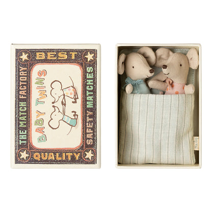 Maileg Baby Twin Mice in Matchbox