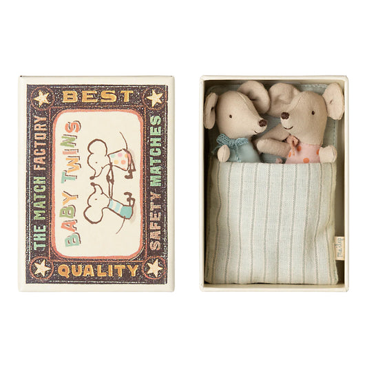 Maileg Baby Twin Mice in Matchbox