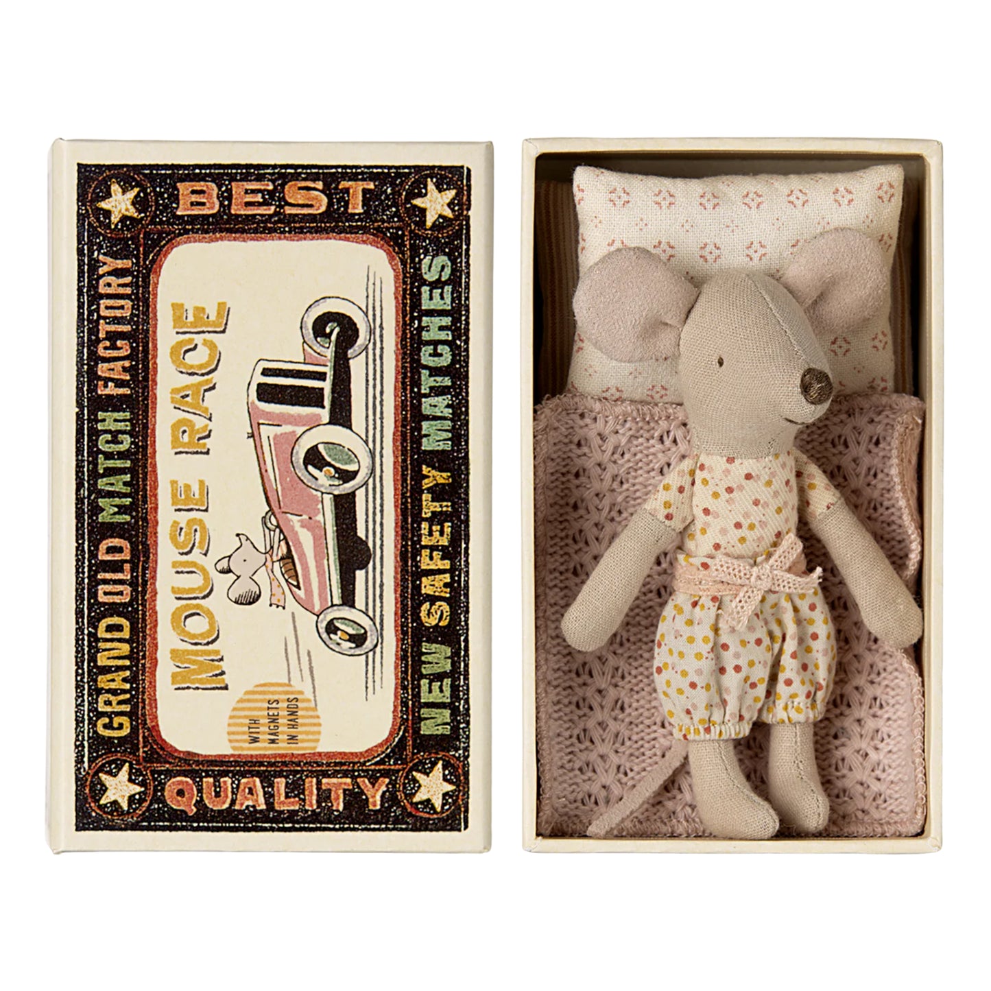 Maileg Little Sister Mouse in Matchbox