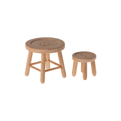 Maileg mouse table and stool set miniature furniture
