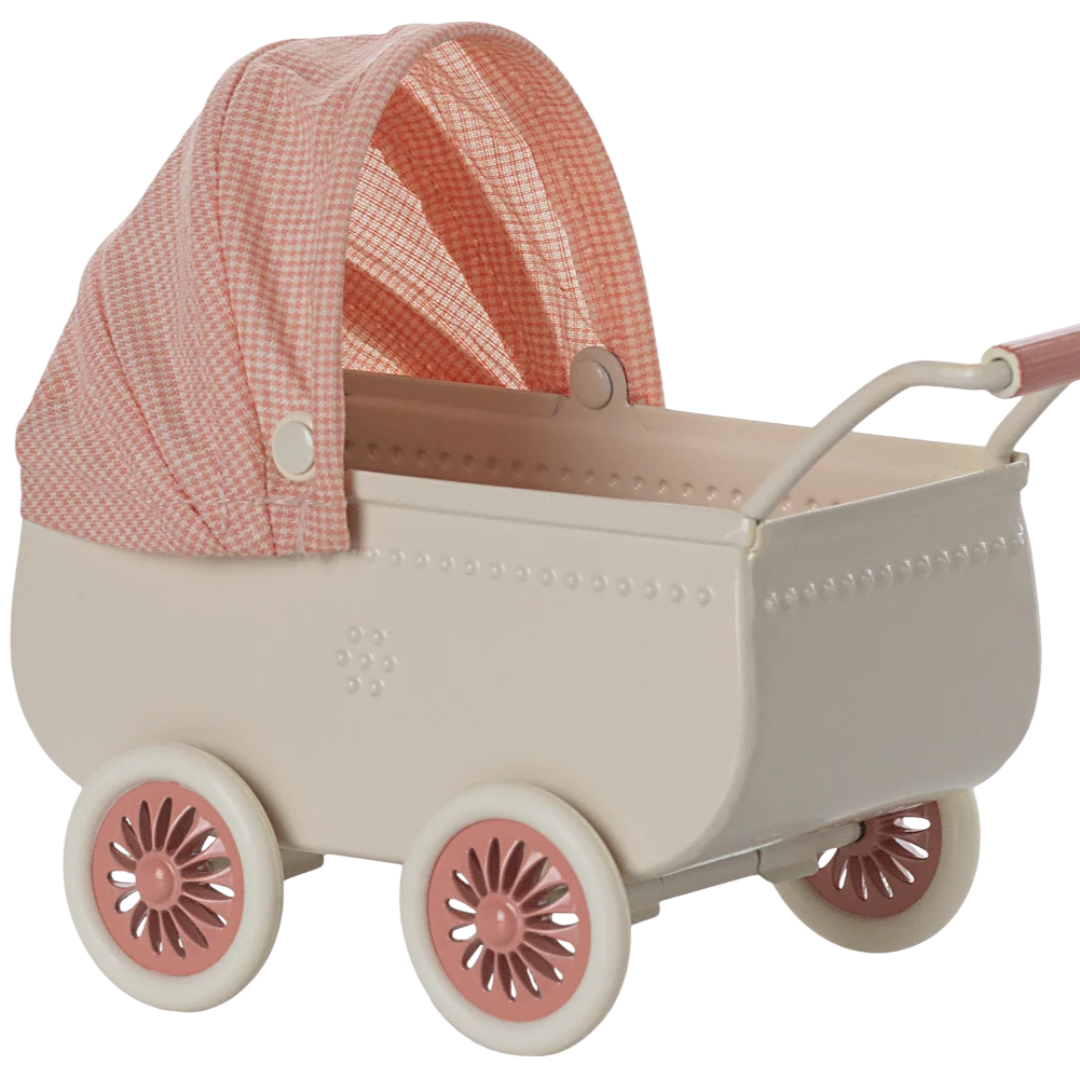 Maileg Mouse Pram - Coral
