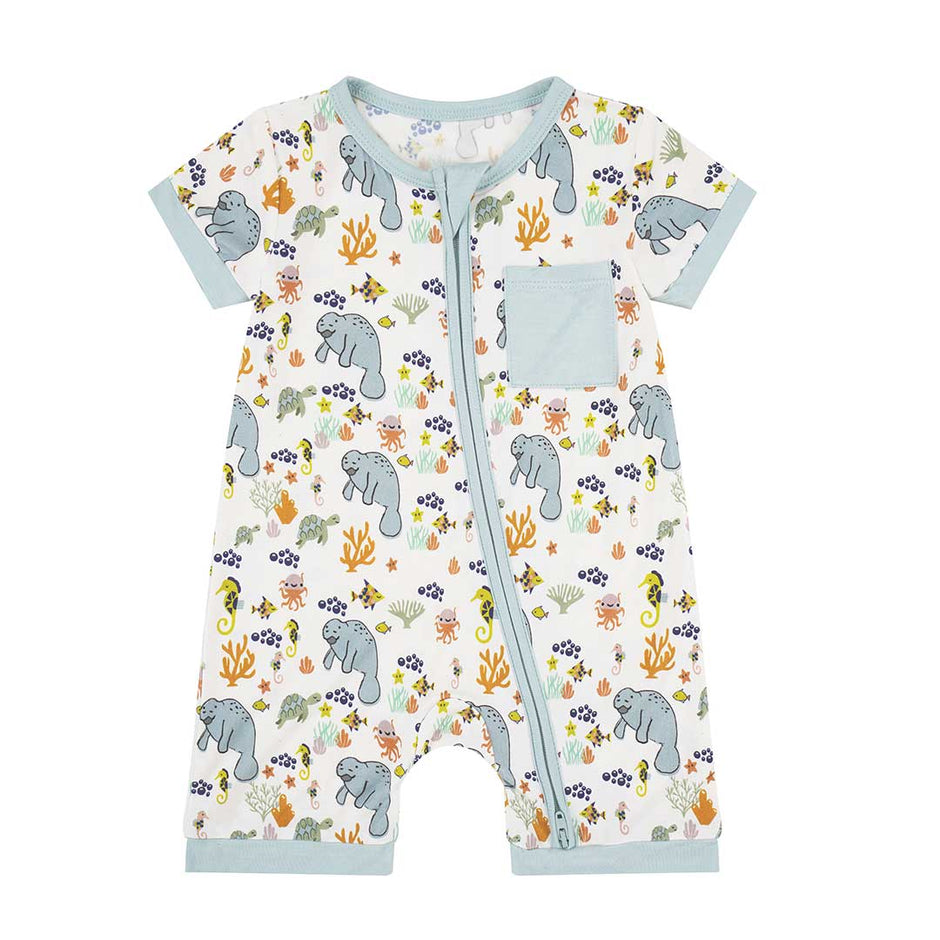 Bamboo Shorty Rompers - Bamboo Baby Zippy – Emerson and Friends