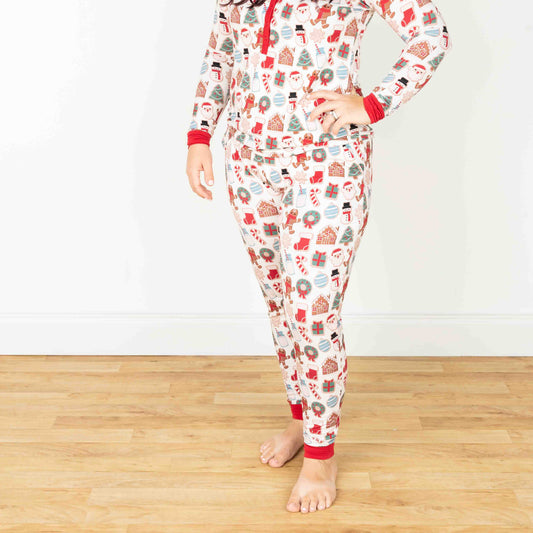 Milk and Cookies Christmas Bamboo Womens Jogger Pajama Pants