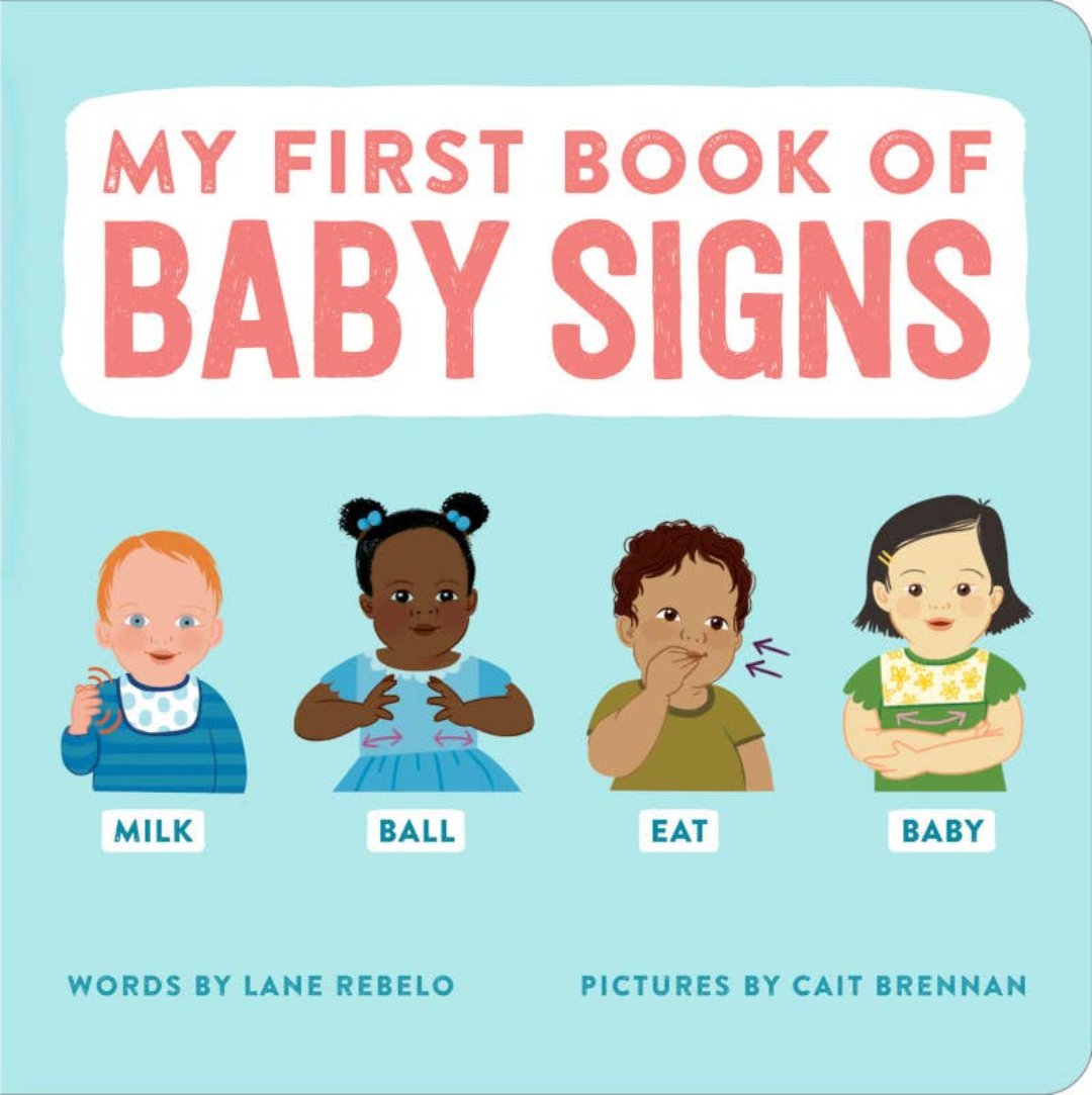 Board book of first baby sign language